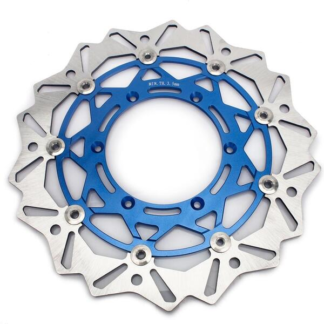 320mm Oversize Blue Brake Disc + Caliper Bracket Yamaha Supermotard WR250, WR450 03-16, YZ250F, YZ450F 01-06