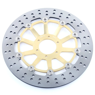 Gold Round non-wave Disc Rotor Front Floating Ducati 750 916 996 Monster RSV1000